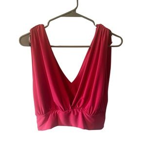 Hot pink low cut top